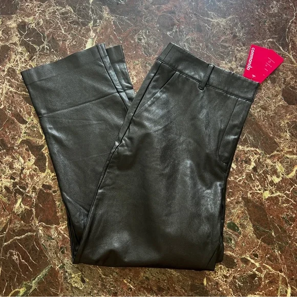 COMMANDO Faux Leather 7/8 Trouser Pants in Black